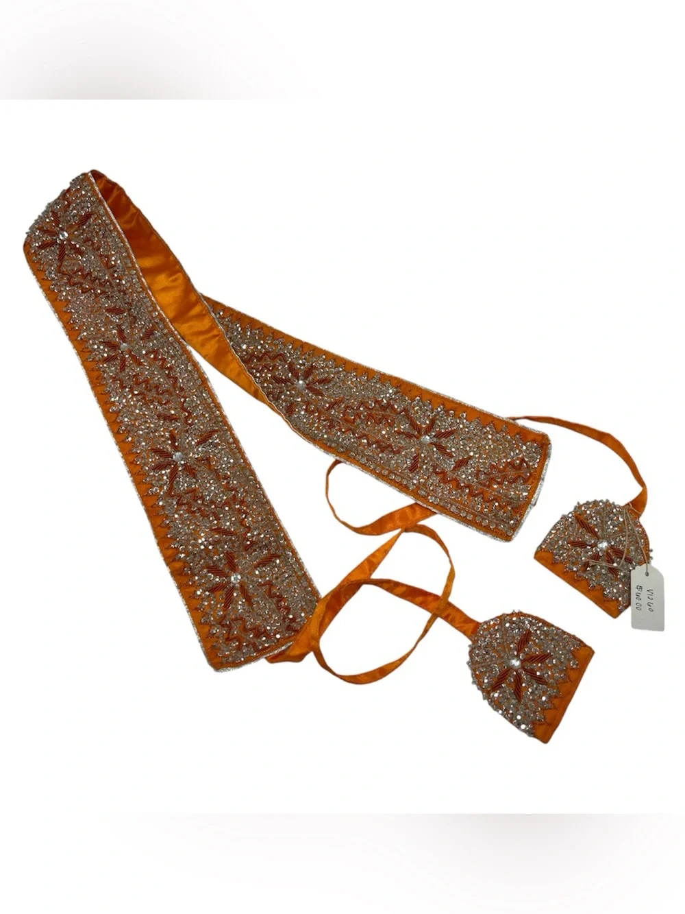 Traditional Indian fabric waist belt